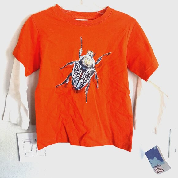 BEETLE BOYS TEE Sweet Potatoes NWT LAYERED Orange Youth 4 / Youth 5 COOL SHIRT - Picture 1 of 3